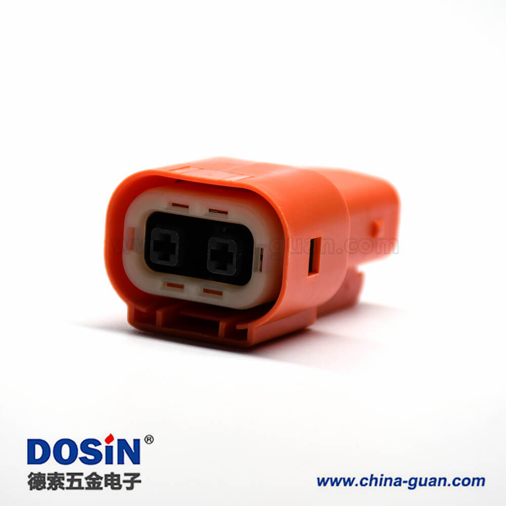 高壓連接器直式插頭2芯電流150A塑料絕緣體 高壓連接器直式插頭2芯電流150A塑料絕緣體