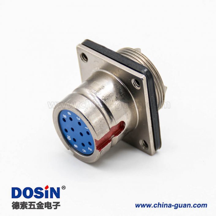 3芯連接器Y27G插頭&插座12殼體號直式卡口連接面板安裝工防黃銅接線