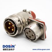 YGD插頭&插座16殼體號(hào)4芯直式公母對(duì)接連接器面板安裝卡口連接焊杯接線