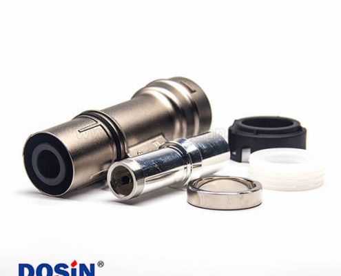 新能源高壓互鎖連接器單芯8mm電流200A直式金屬帶屏蔽插頭