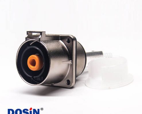 高壓電插座金屬單芯8mm直式互鎖連接器電流200A