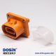 電動(dòng)汽車高壓連接器塑料插座2芯直式電流150A高壓互鎖