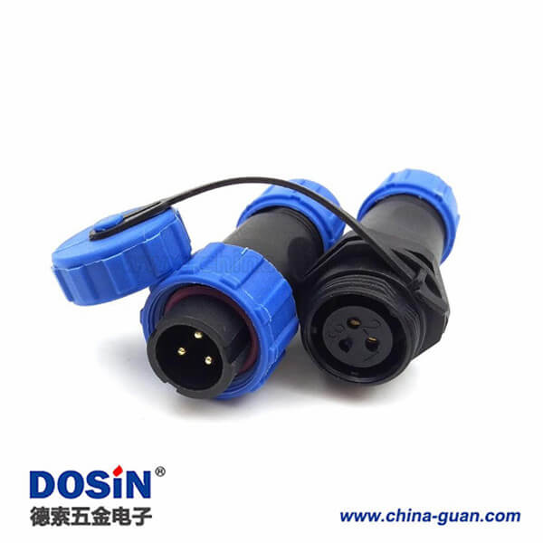 SP17 3芯 IP68防水航空插頭插座 連接器 對(duì)接