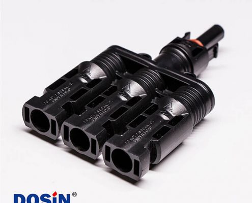 Mc4太陽(yáng)能連接器一公轉(zhuǎn)三母防水接頭