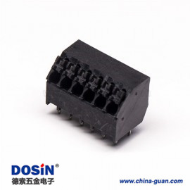 彈簧式接線(xiàn)端子排12芯按壓直式黑色接PCB板