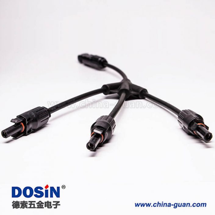 Mc4太陽(yáng)能分支線，3轉(zhuǎn)1帶線Mc4 Y型四通