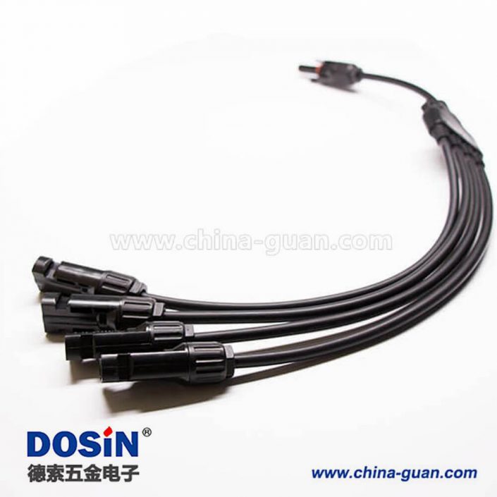 MC4光伏連接器一出四分支一套接線防水