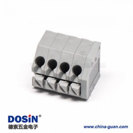 彈簧式端子4孔4芯2.5mm灰色直式插板接線(xiàn)連接器