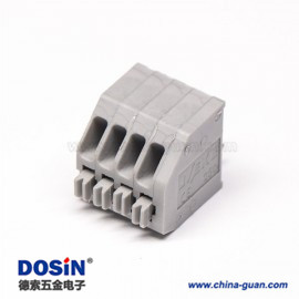 端子接線(xiàn)4孔4芯灰色接線(xiàn)穿孔直式彈簧式接線(xiàn)端子