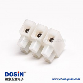 三位端子臺(tái)8.00mm白色穿墻式焊接貫通式端子端子接線
