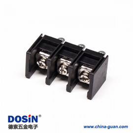 柵欄式接線端黑色帶蓋直式3芯接PCB板端子接線