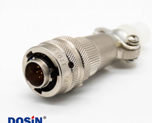 XCE插頭10芯直式公頭卡口連接接線焊接電連接器14殼體化學(xué)鍍鎳