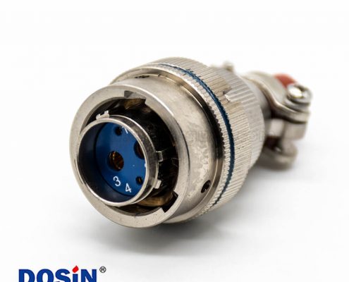 圓形插頭XC系列4芯母插頭卡口連接接線焊接電連接器