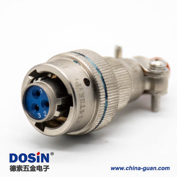3芯航空插頭母卡口連接接線焊接直式XCE連接器14殼體化學鍍鎳