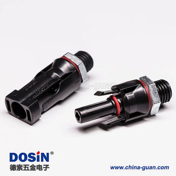 Mc4公母插頭光伏接線太陽(yáng)能連接器