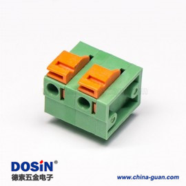 免螺絲PCB接線(xiàn)端子彈簧式綠色穿孔