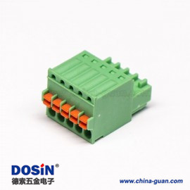 彈簧接線(xiàn)端子排直式插拔綠色端子接線(xiàn)連接器