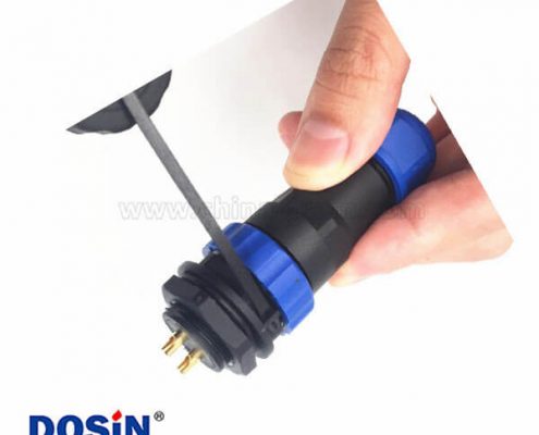 SP21-10P 航空插頭插座 10芯IP68防水連接器帶防水帽