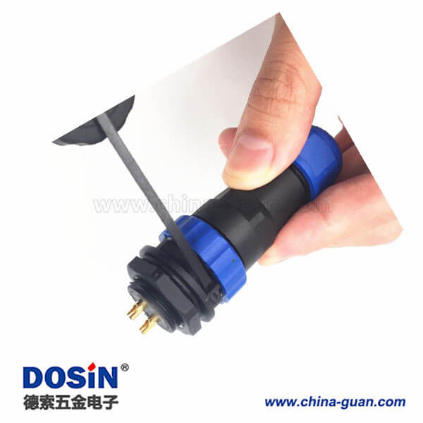 SP21-10P 航空插頭插座 10芯IP68防水連接器帶防水帽 SP21-10P 航空插頭插座 10芯IP68防水連接器帶防水帽