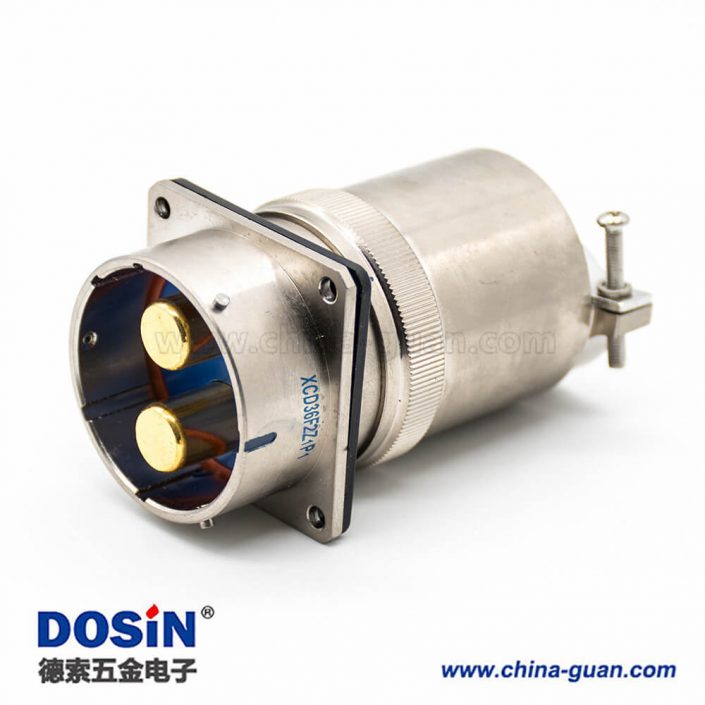 XCD電連接器36殼體2芯卡口連接接線母插頭焊接公插頭焊杯直式公母對接一套