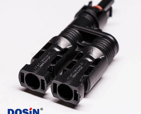 Mc4太陽(yáng)能連接器 T型一公轉(zhuǎn)二母分支接插件