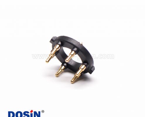 Pogo Pin頂針連接器插入焊接式6芯環(huán)形間距11MM