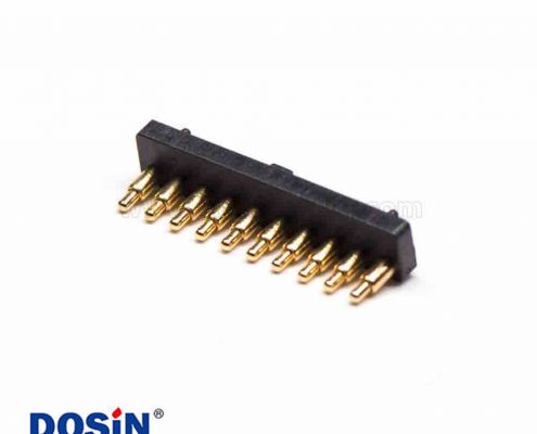 Pogo Pin 探針式連接器多Pin型側(cè)放式間距2.2MM單排10芯普通單頭