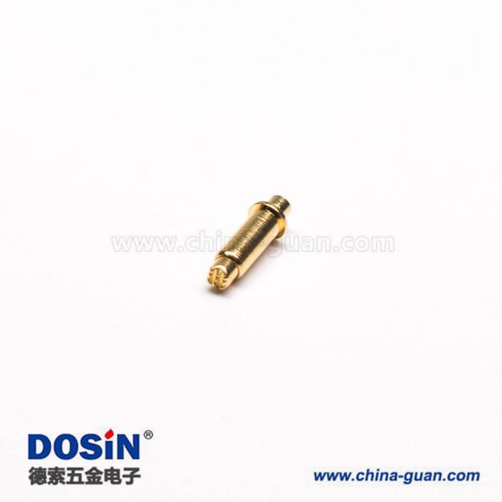 Pogo Pin彈針單芯鍍金黃銅異形插件式彈簧針連接器