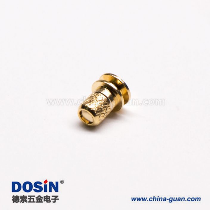 貼片Pogo Pin鍍金直式黃銅單芯異形插件式連接器