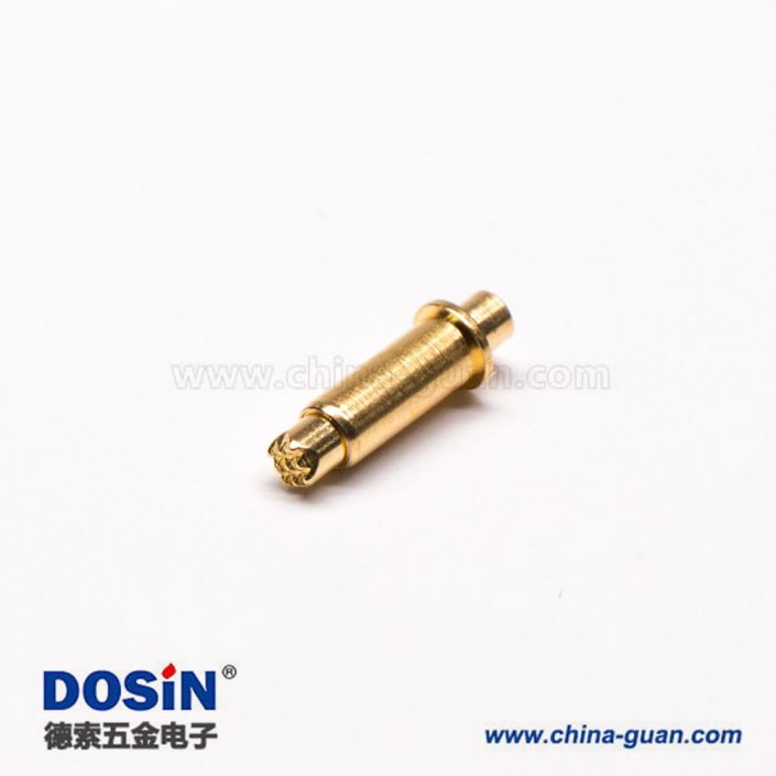 異形Pogo Pin插件式鍍金單芯黃銅連接器彈簧針