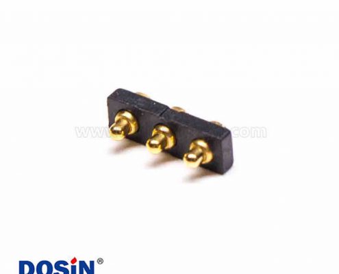 頂針連接器Pogo Pin單排3芯間距4MM普通單頭系列側(cè)放式R型