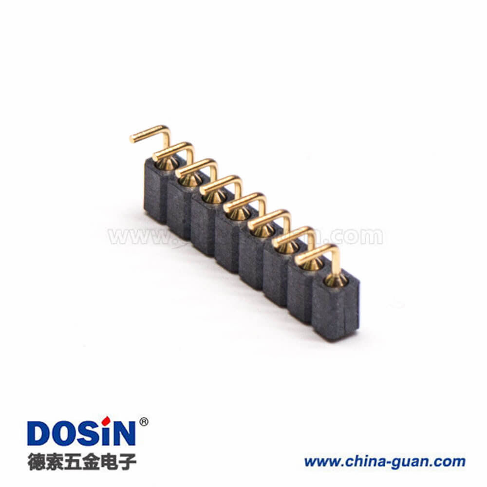 接器彈簧針間距2.54MM折彎式8芯PogoPin連接器多Pin系列 接器彈簧針間距2.54MM折彎式8芯PogoPin連接器多Pin系列
