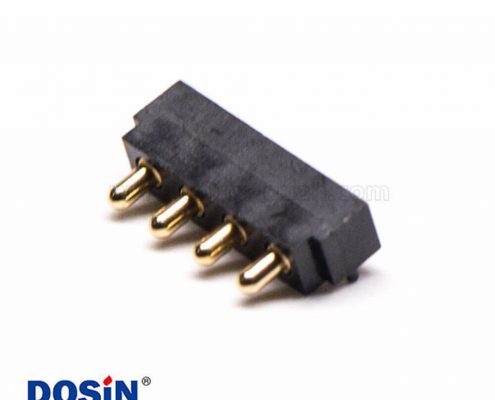 彈簧針焊接多Pin系列平放焊接式型4芯2.5MMPogo Pin連接器