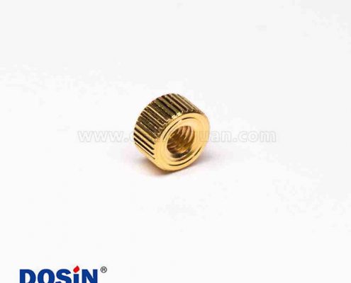 五金件黃銅表面滾花紋螺母