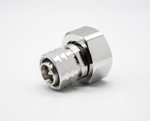 DIN公頭RF轉(zhuǎn)接頭直式鍍鎳DIN7/16公轉(zhuǎn)4.3/10公同軸連接器