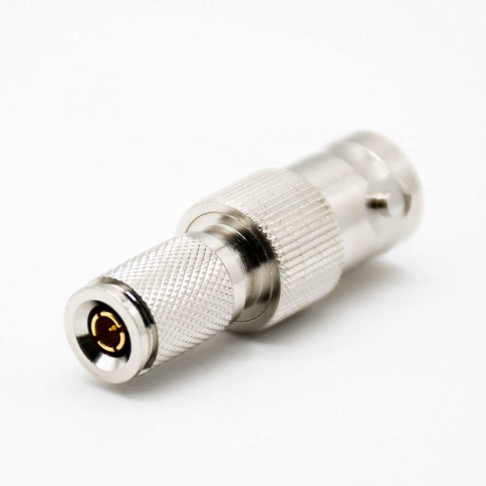 1 BNC轉(zhuǎn)接頭直式BNC母轉(zhuǎn)DIN1.0/2.3公鍍鎳RF同軸連接器