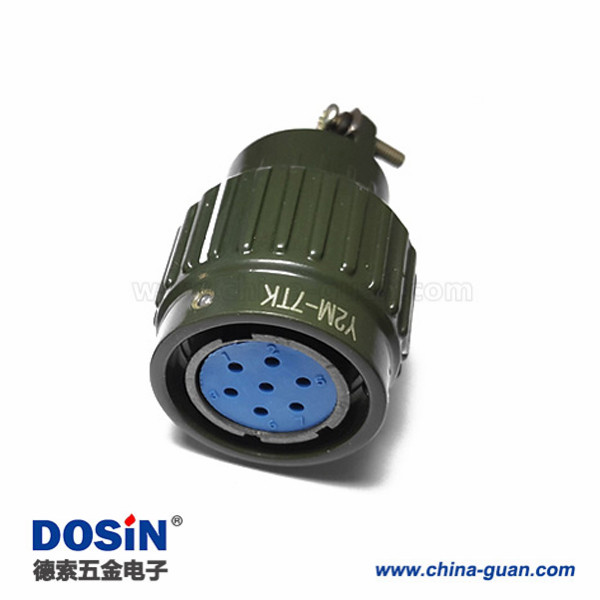快速卡口深綠色Y2M-7TK工業(yè)工防航空插頭Y2M 7芯