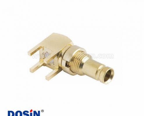 1.0 / 2.3連接器插孔焊接端接直角75ΩPCB安裝標(biāo)準隔板配件螺紋6GHz