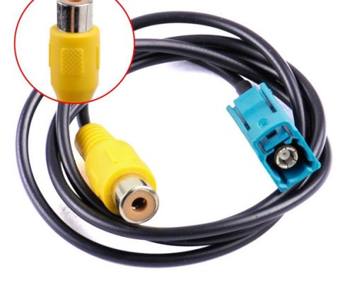 Fakra母座Z型轉RCA母頭RG174汽車倒車后視鏡監(jiān)控連接線