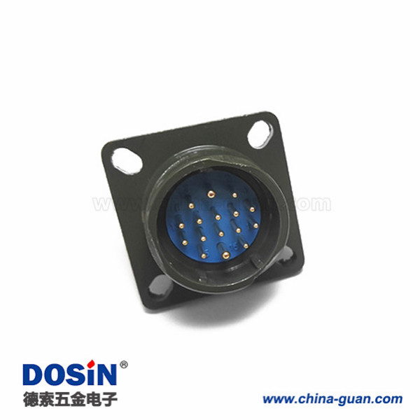 Y2M圓形連接器16芯鍍金針插座