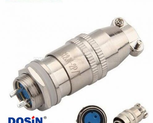 XS12 2芯圓形連接器公母套裝反裝