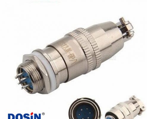 XS12 6芯圓形連接器黃銅鍍金開(kāi)孔12MM