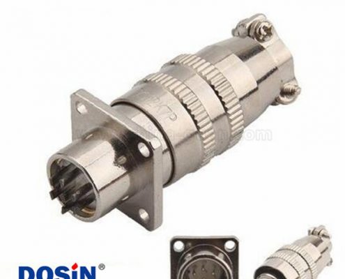 XS12 7芯電纜接頭公頭法蘭座子母頭插頭