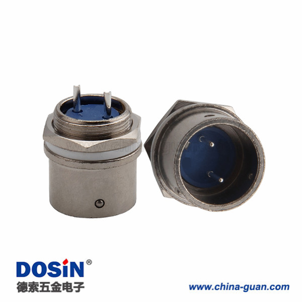 183 XS16推拉式連接器快速插拔航空插頭2芯卡扣式插座