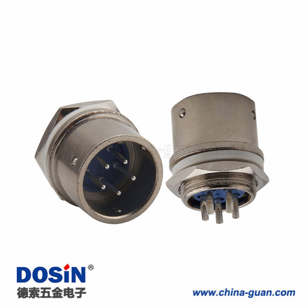 186 圓形連接器5芯 XS16 公頭快速插拔連接器