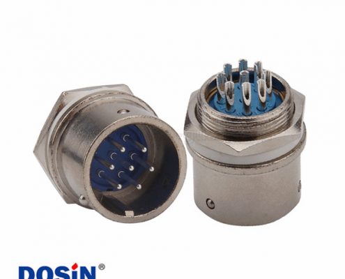 XS16 8芯航空插頭公頭面板安裝座子