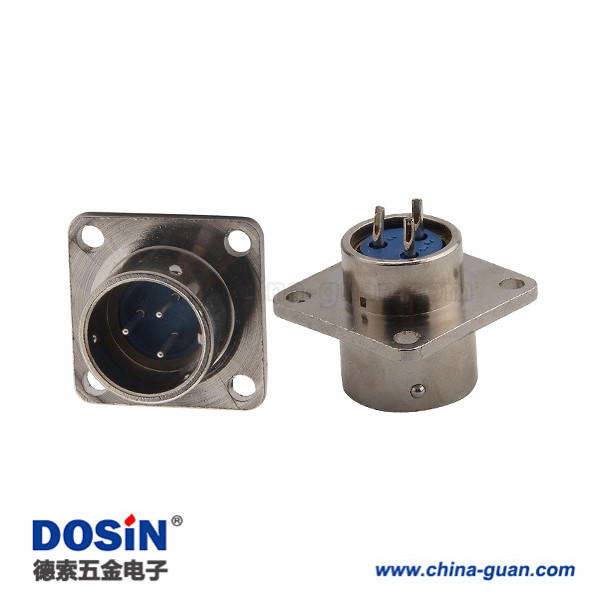 航空插座 XS16-3芯快速推拉式航空插方座