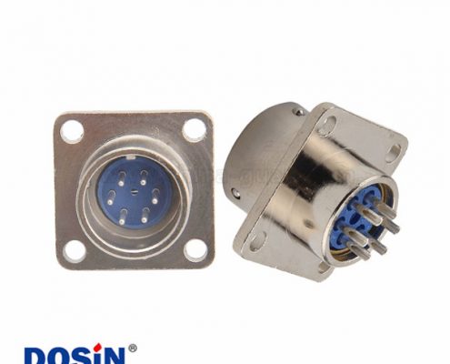 圓形連接器6芯 XS16 公頭焊板方形座子