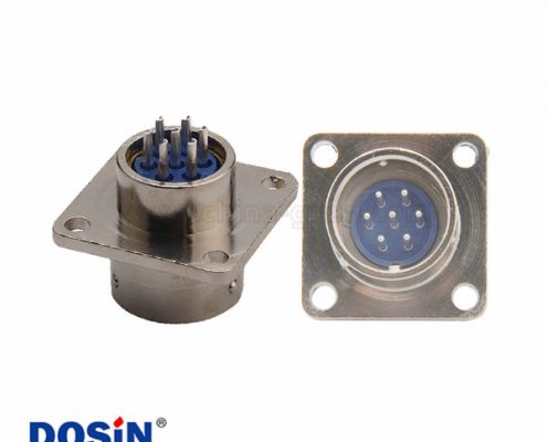 航空頭XS16 7芯公頭四孔法蘭插座