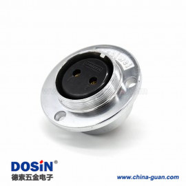 航空插座2 芯 GX40反裝三孔法蘭航空連接器